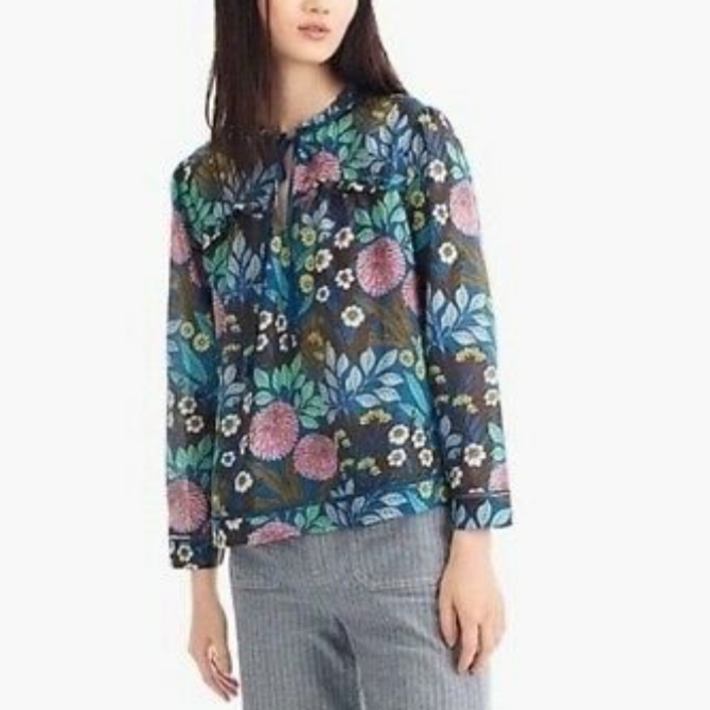 Abigail Borg for J. Crew floral blouse